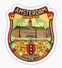 Amsterdam Vintage Travel Decal Sticker
