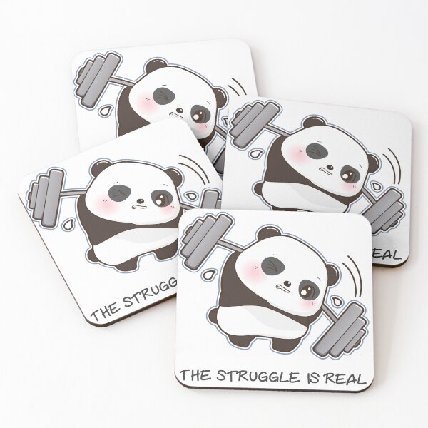 Item preview, Panda The Struggle Is Real Weightlifting Fitness Gym Cute designed and sold by Mini Pandas.