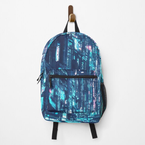 Item preview, Anime CyberPunk City, Neon blue, cyan designed and sold by Art-of-AI.