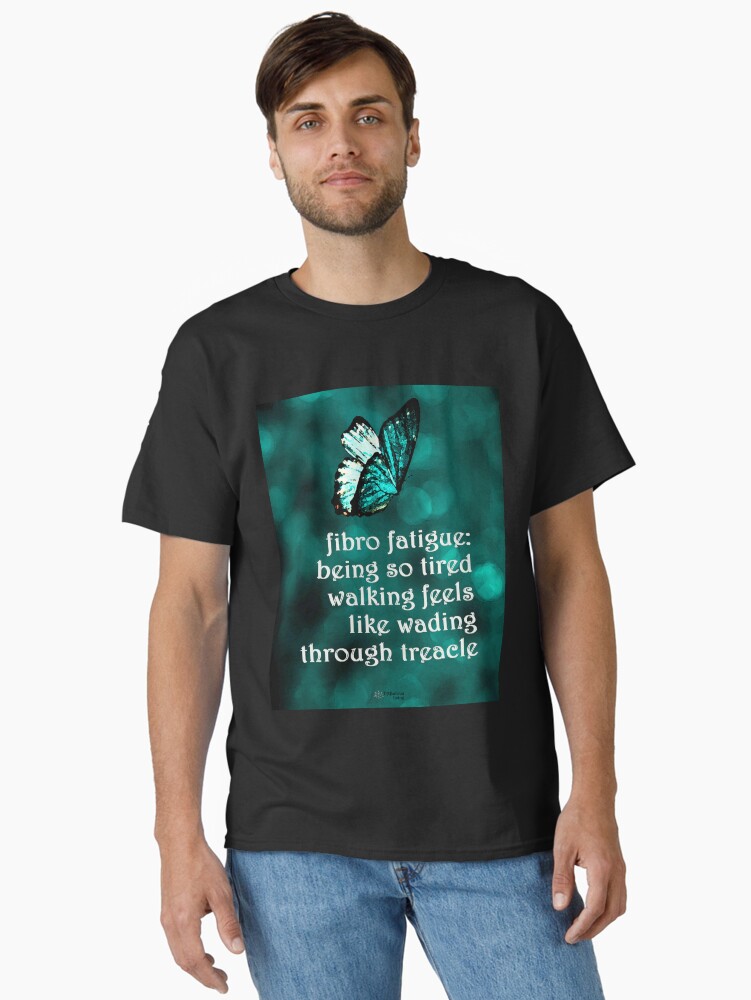 Thumbnail 2 of 7, Classic T-Shirt, Fibro Fatigue Butterfly designed and sold by FABulous-living.