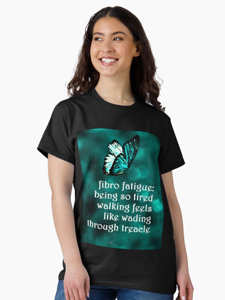 Thumbnail 1 of 7, Classic T-Shirt, Fibro Fatigue Butterfly designed and sold by FABulous-living.