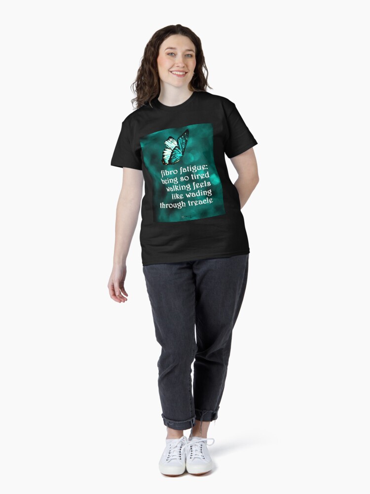 Thumbnail 4 of 7, Classic T-Shirt, Fibro Fatigue Butterfly designed and sold by FABulous-living.