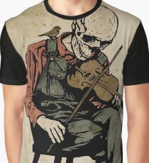 The Death Fiddler And His Sparrow Companion Graphic T-Shirt