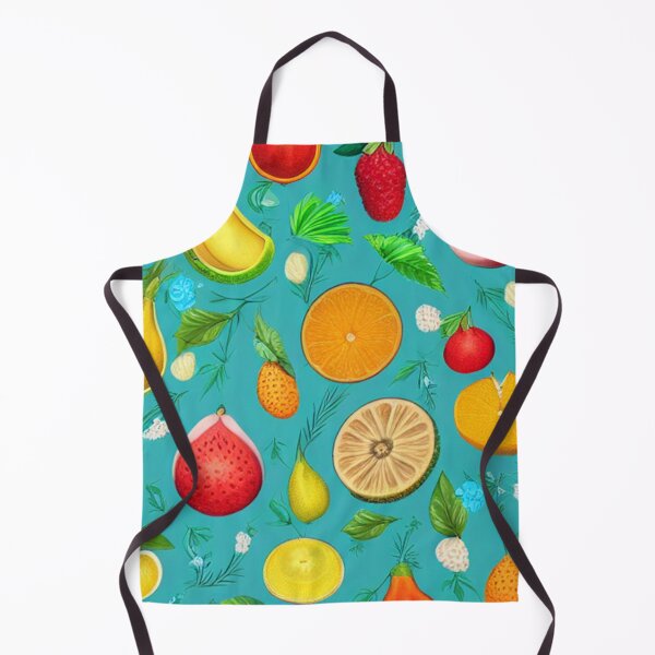 Item preview, Fruits on Blue Pattern designed and sold by UncannyCanvas.