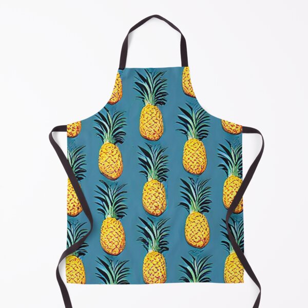 Item preview, Pineapples on Blue Pattern designed and sold by UncannyCanvas.