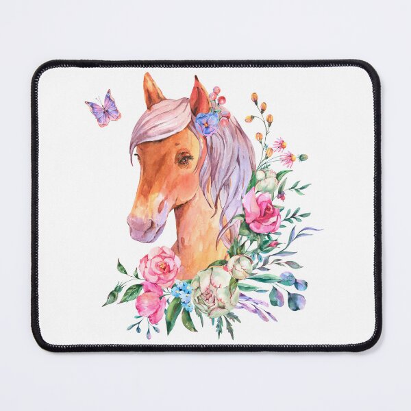 Item preview, Floral Horse Watercolor designed and sold by Darius Bocos.