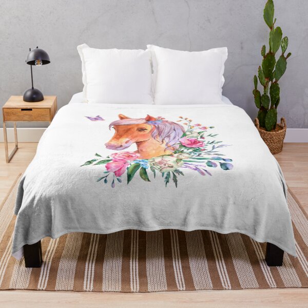 Item preview, Floral Horse Watercolor designed and sold by Darius Bocos.