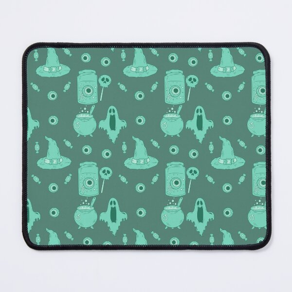 Item preview, Incredible creepy Halloween pattern with a green background to always carry the spirit of Autumn with you designed and sold by Patternschidos.
