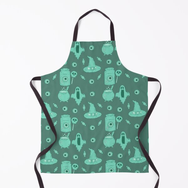 Item preview, Incredible creepy Halloween pattern with a green background to always carry the spirit of Autumn with you designed and sold by Patternschidos.