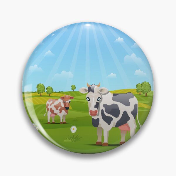 Item preview, Cow Grazing With Tree Metal designed and sold by Ammar-the-goat.