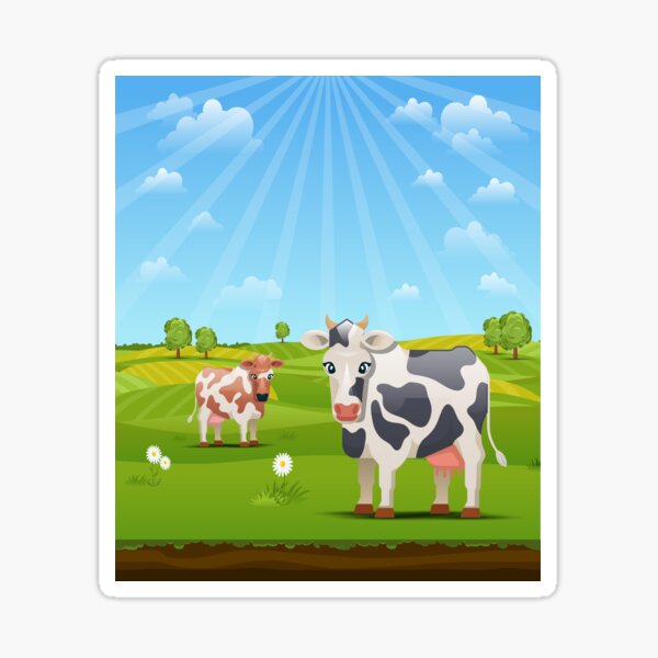 Moo! cute cow for cow lovers Sticker for Sale by Mimou El