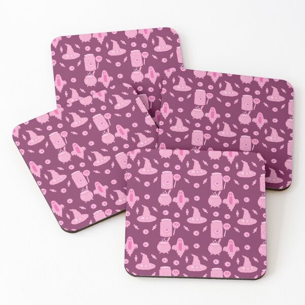 Item preview, Incredible creepy Halloween pattern with a pink background to always carry the spirit of Autumn with you designed and sold by Patternschidos.