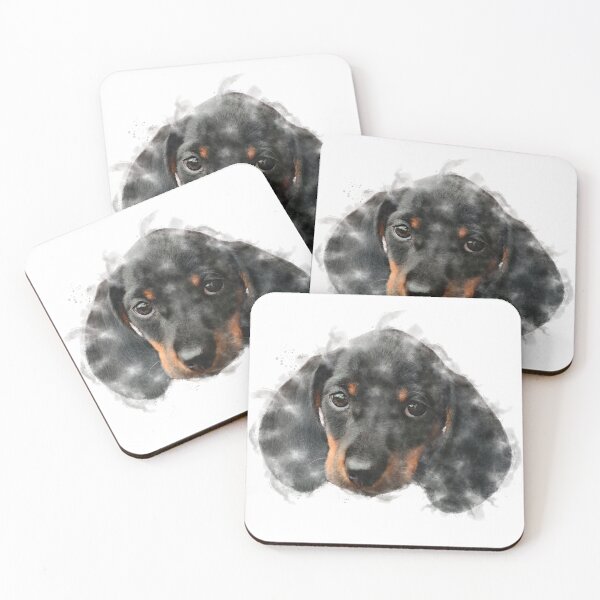 Item preview, Dachshund Puppy Watercolour Artwork designed and sold by Typeglyphs.