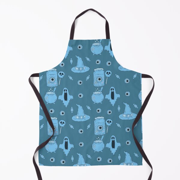 Item preview, Incredible creepy Halloween pattern with a blue background to always carry the spirit of Autumn with you designed and sold by Patternschidos.