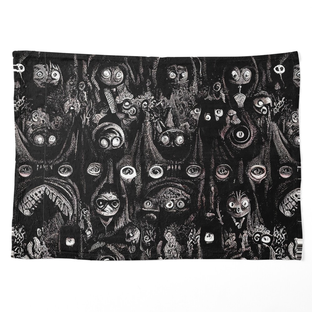 Ghost Mom Coraline Duotone Tapestry Polyester Black Tapestry - Temu