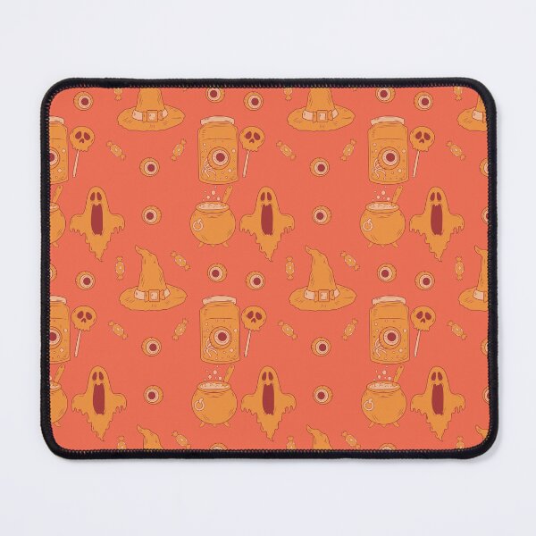 Item preview, Incredible creepy Halloween pattern with a orange background to always carry the spirit of Autumn with you designed and sold by Patternschidos.