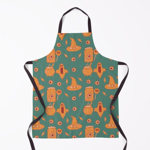 Item preview, Incredible creepy Halloween pattern with a green background to always carry the spirit of Autumn with you designed and sold by Patternschidos.
