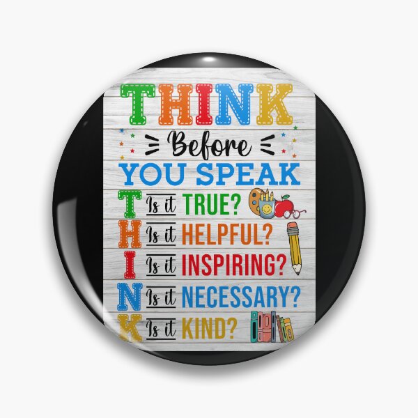 Item preview, Think Before You Speak Classroom Rules Back To School designed and sold by karybaquetu10.
