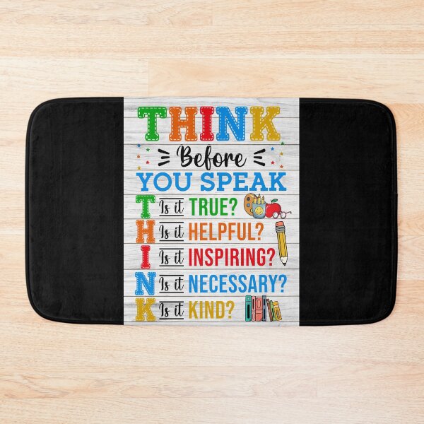 Item preview, Think Before You Speak Classroom Rules Back To School designed and sold by karybaquetu10.
