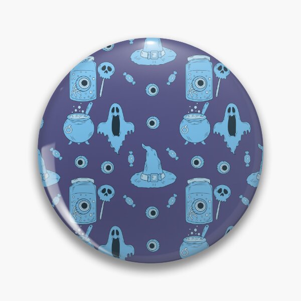 Item preview, Incredible creepy Halloween pattern with a purple background to always carry the spirit of Autumn with you designed and sold by Patternschidos.