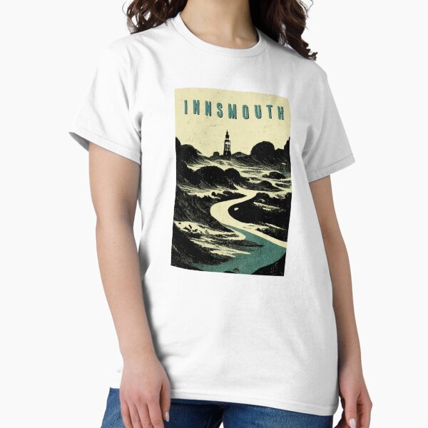 Item preview, Innsmouth. Vintage Lovecraftian Travel Poster designed and sold by Wavesbender.