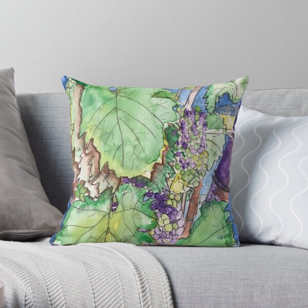 Lushious Grapes Throw Pillow