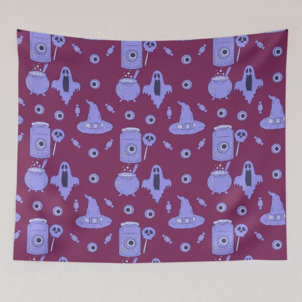 Item preview, Increible patron de noche de brujas creepy con fondo rosa para llevar el espiritu del Otoño siempre contigo designed and sold by Patternschidos.