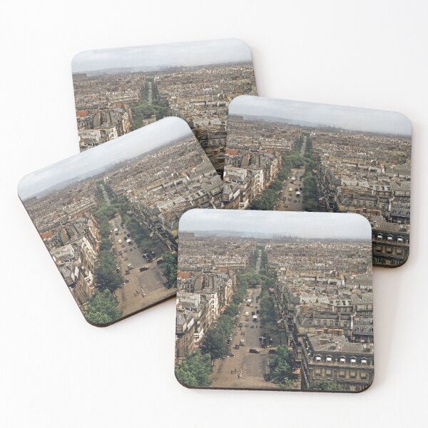 Item preview, 1950s - Aerial View of Paris with Residential Areas and a Tree Lined Avenue, France designed and sold by thatwaslife.
