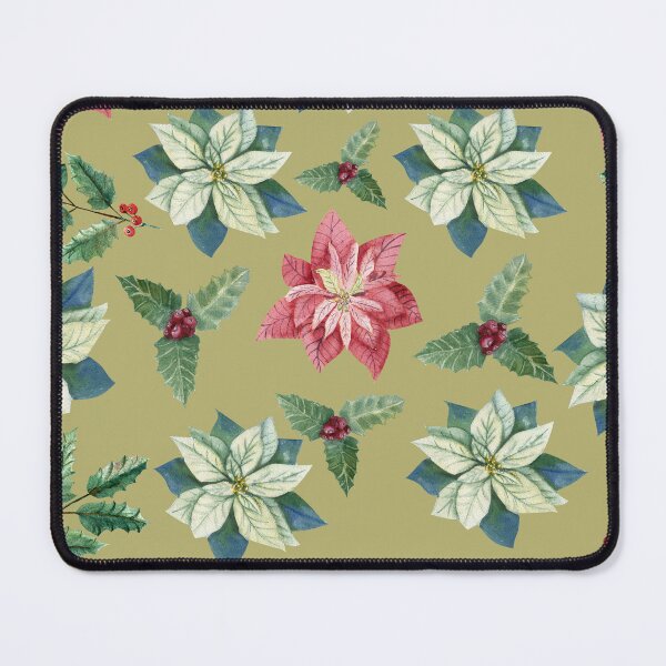 Item preview, Christmas White and Red Poinsettia designed and sold by silviaol.