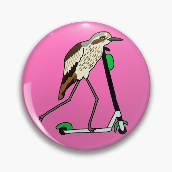 Item preview, Bush-stone Curlew on a Scooter Pink designed and sold by Digitaldingo.