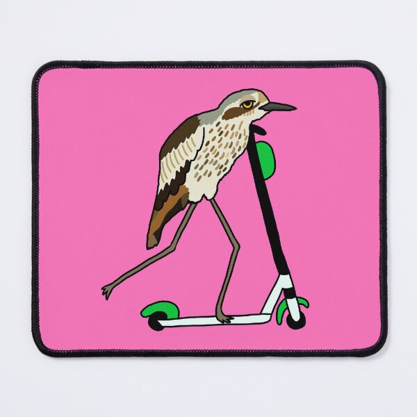 Item preview, Bush-stone Curlew on a Scooter Pink designed and sold by Digitaldingo.
