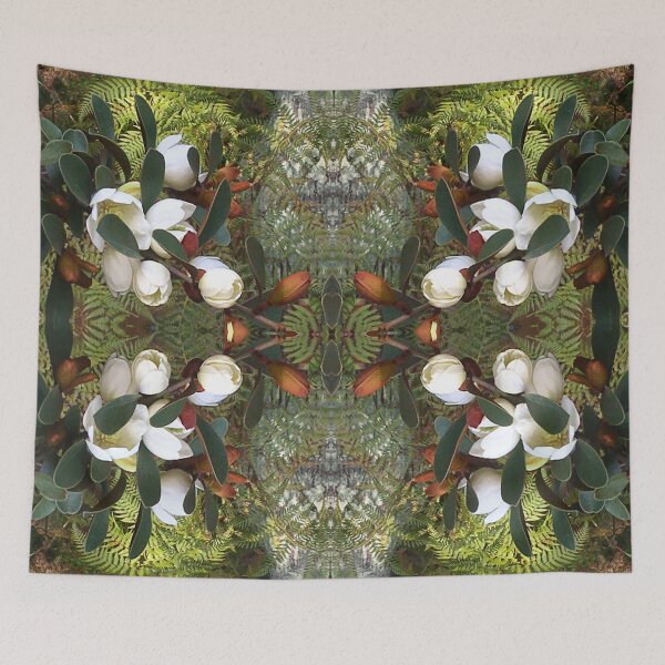 Item preview, Ancient Emerald Ferns Greet Magnolia Blooms designed and sold by RoseAromas.
