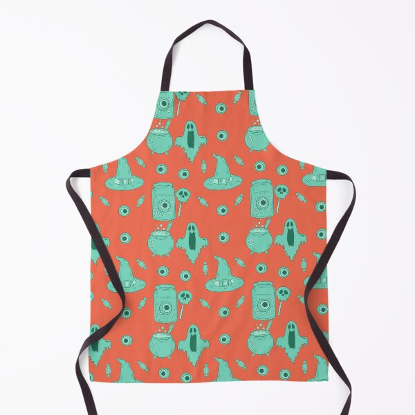 Item preview, Incredible creepy Halloween pattern with a orange background to always carry the spirit of Autumn with you designed and sold by Patternschidos.