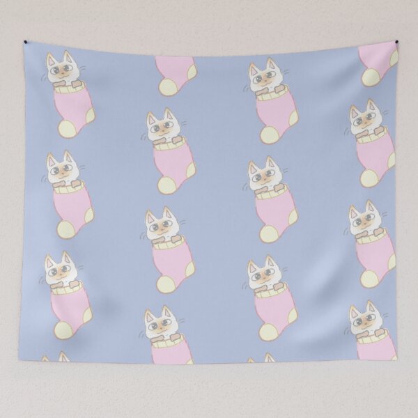 Item preview, Orange Siamese cat in a sock designed and sold by WillowTheCat-.