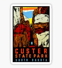 Custer State Park South Dakota Vintage Travel Decal Sticker