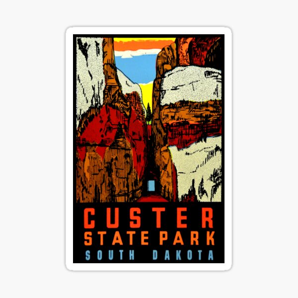Item preview, Custer State Park South Dakota Vintage Travel Decal designed and sold by hilda74.