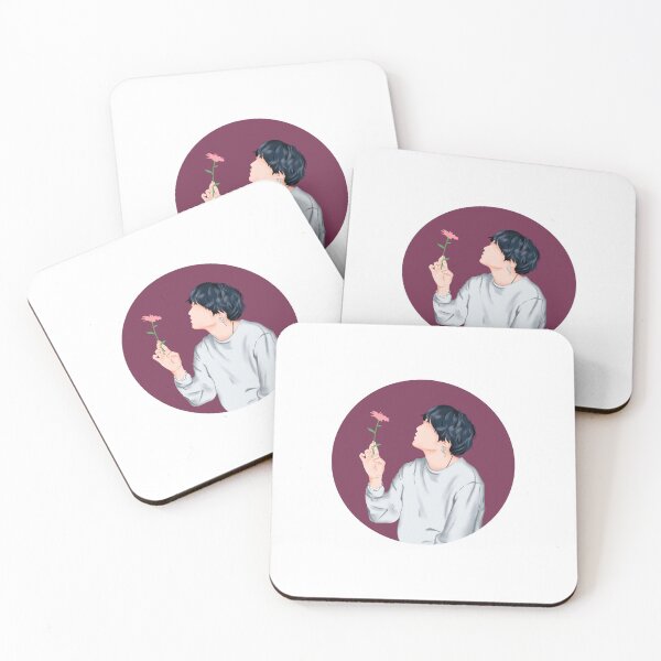 Item preview, Aesthetic cartoon of suga holding a flower designed and sold by Juditicona.