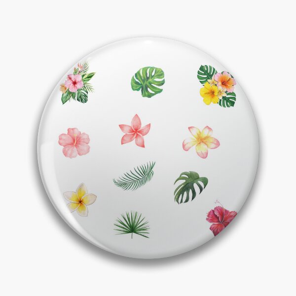 Item preview, Watercolor Tropical Flowers and Leaves designed and sold by silviaol.