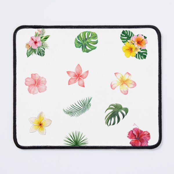 Item preview, Watercolor Tropical Flowers and Leaves designed and sold by silviaol.