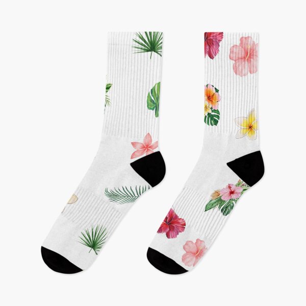 Item preview, Watercolor Tropical Flowers and Leaves designed and sold by silviaol.