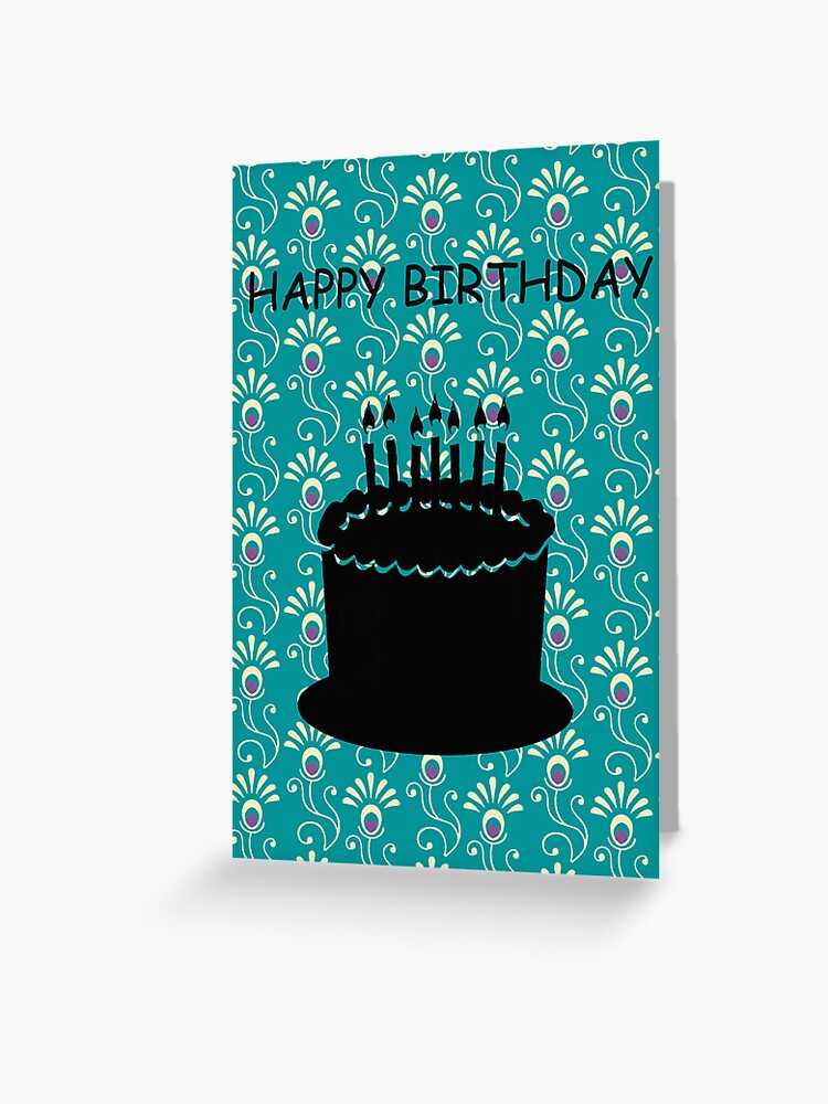 Carte De Vœux Gateau De Paon Joyeux Anniversaire Par Antsp35 Redbubble