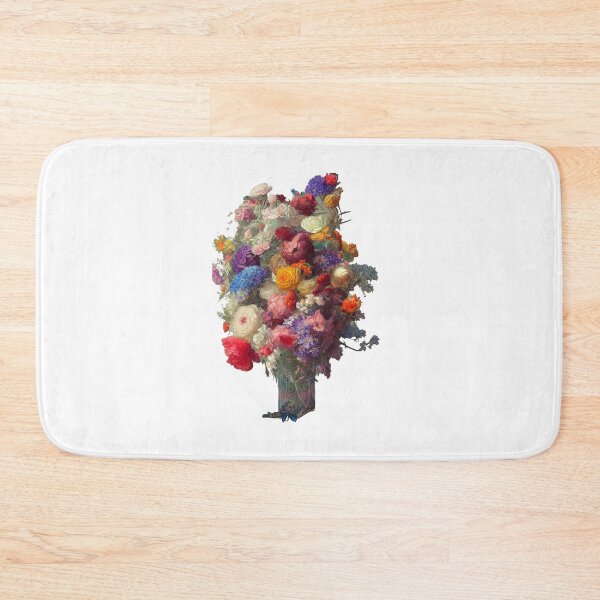Item preview, Lushly colored and intricately detailed flower bouquet in a simple vase (transparent background for stickers and magnets) designed and sold by Bookwyrm-Bazaar.