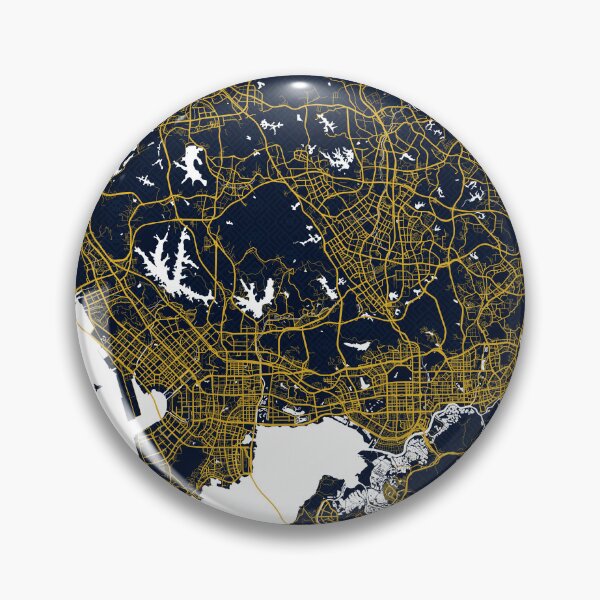 Item preview, Shenzhen City Map of China - Gold Art Deco designed and sold by deMAP.