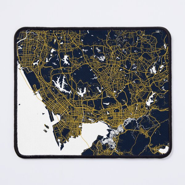 Item preview, Shenzhen City Map of China - Gold Art Deco designed and sold by deMAP.