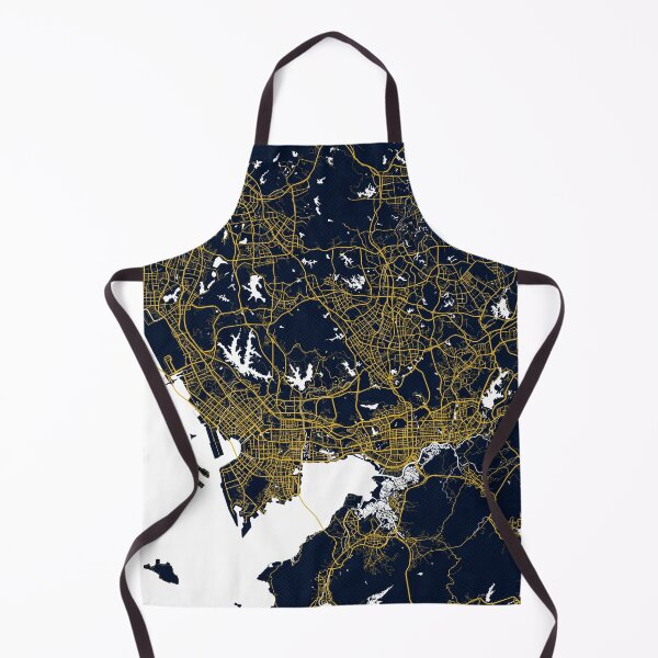 Item preview, Shenzhen City Map of China - Gold Art Deco designed and sold by deMAP.