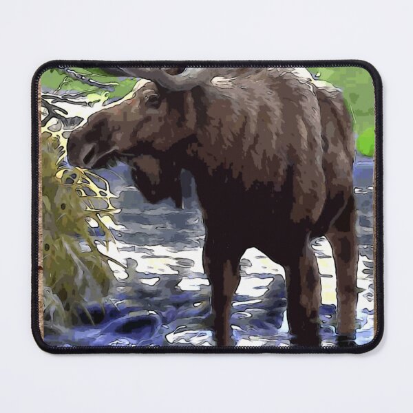 Item preview, Yellowstone National Park travel poster retro moose art designed and sold by oldwestcowboy.