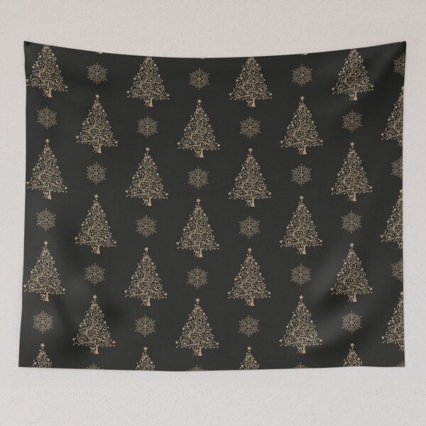Item preview, Fancy Nice Gold Christmas Tree Pattern designed and sold by semioddfinds.