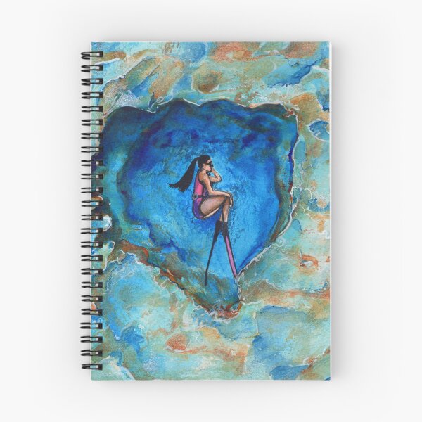 Item preview, Pretty freediving girl sleeping underwater inside coral reef designed and sold by BeefStroganof.