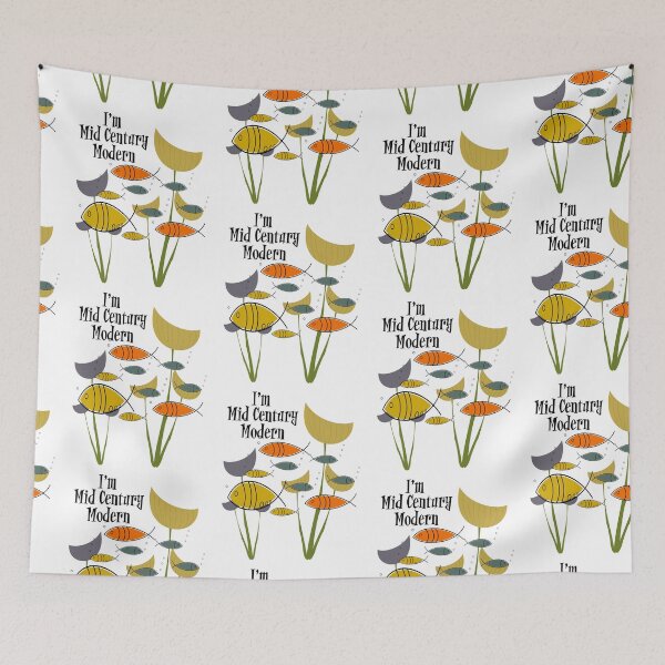 Item preview, I'm Mid Century Modern Swimming Fish Atomic Era designed and sold by Itaya Art.