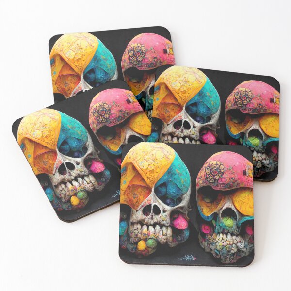 Item preview, Colored skulls, graffiti, create a unique image that's all yours.  designed and sold by AmazinfArt.